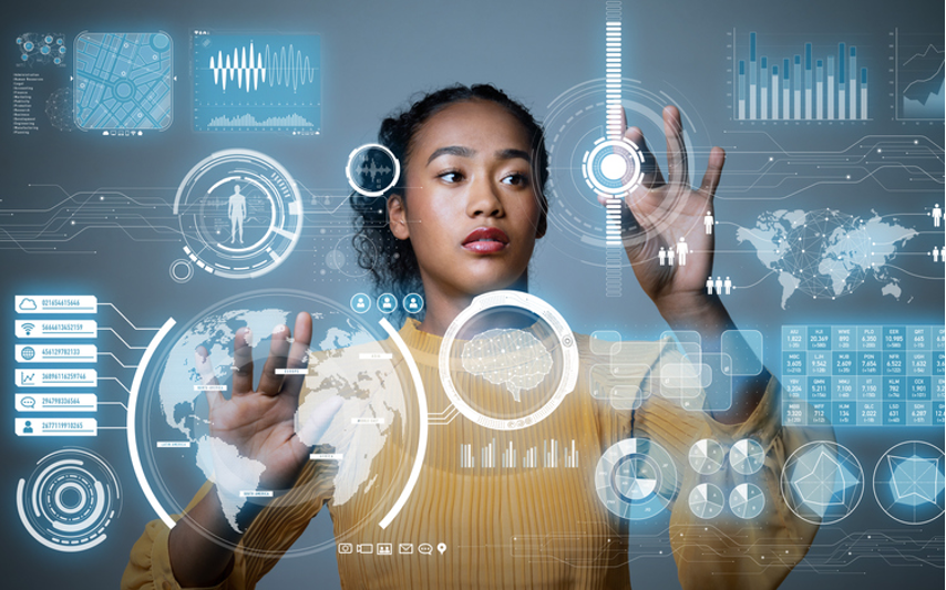 Interface numérique interactive illustrant l'expertise digitale de DCreatik